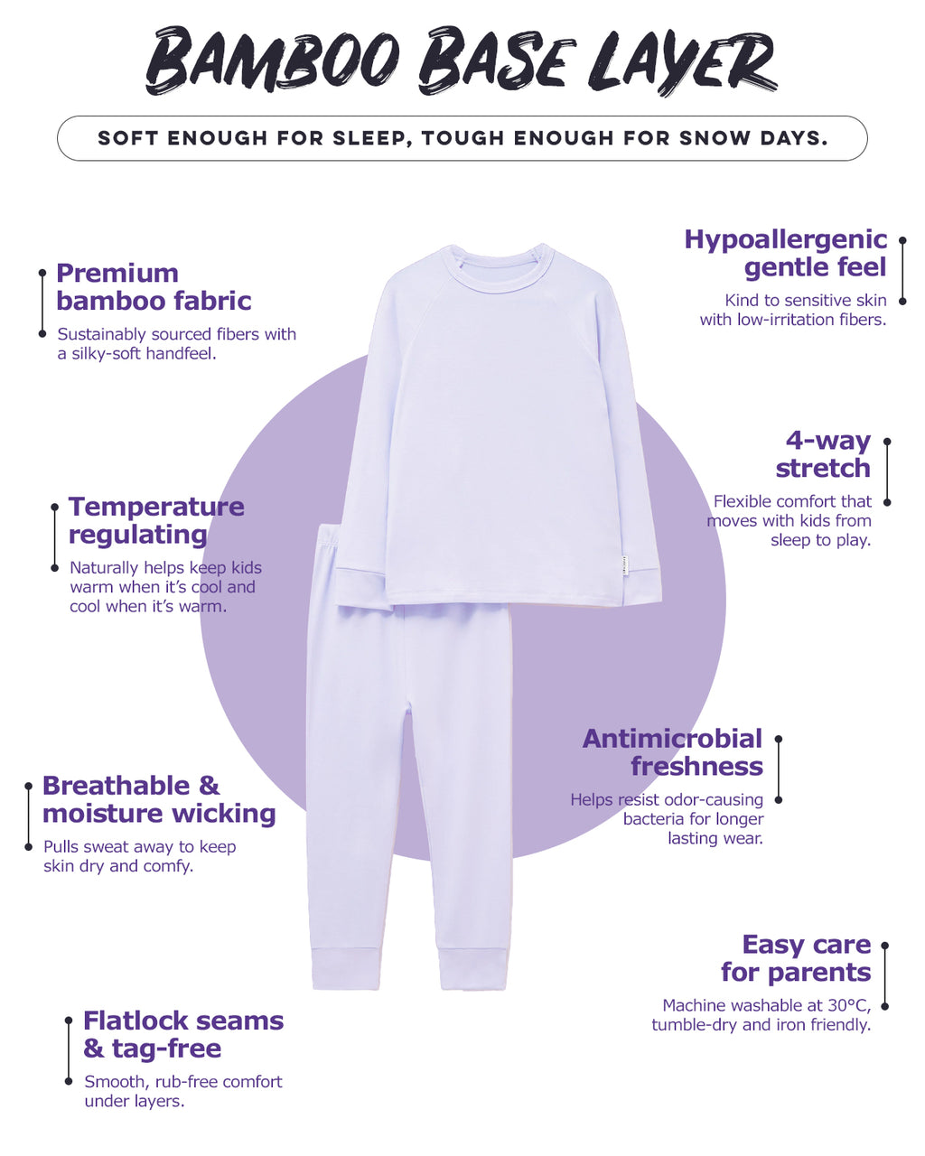 Bamboo Base Layer - Dusk Lilac