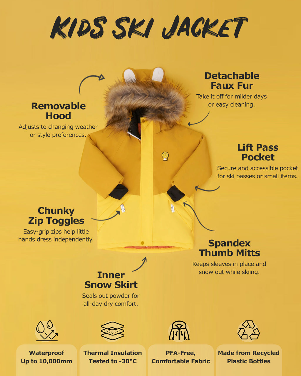 Cub the Lion - Kids Ski Jacket