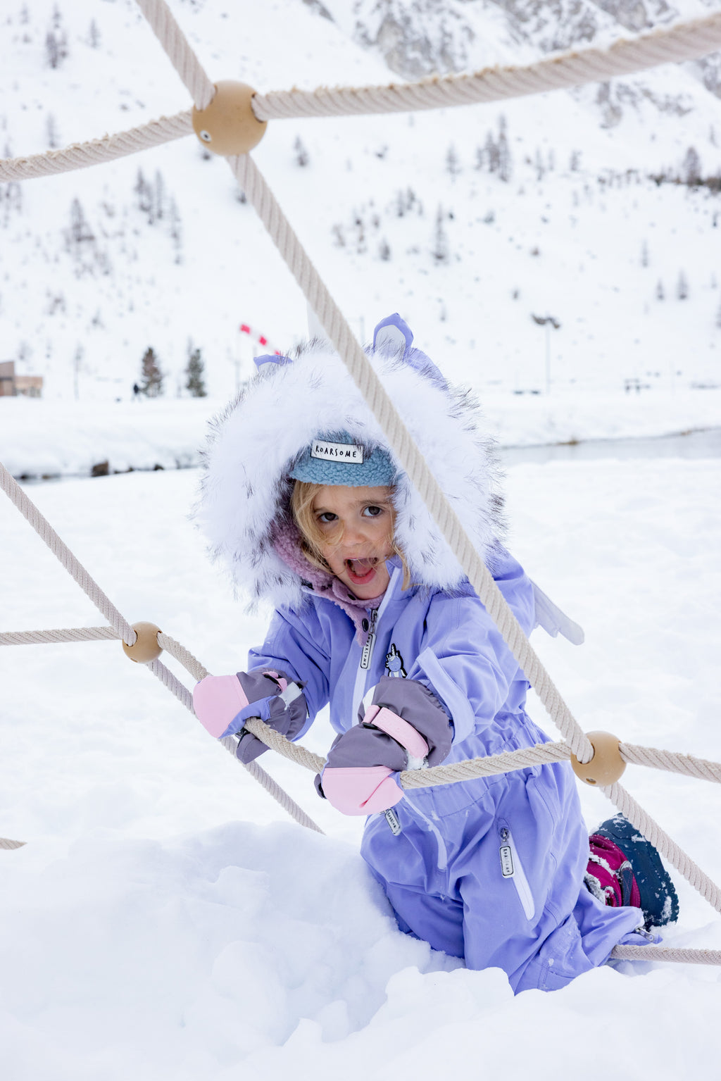 Kids Ski Gloves - Pink/Lilac