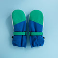 Kids Ski Gloves - Blue/Green