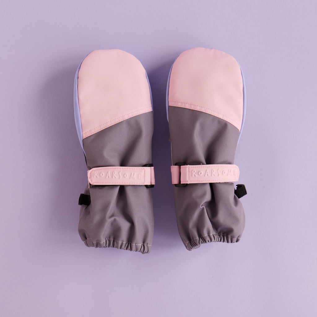 Kids Ski Gloves - Pink/Lilac